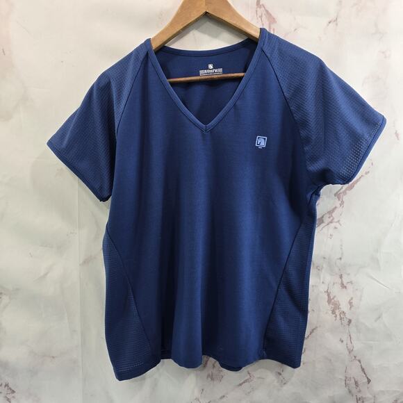 ROMFH Shirt XL 1214 SZ 4 Blue Dri Lite Active Equestrian Horse Riding - Picture 1 of 11